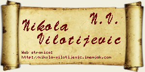 Nikola Vilotijević vizit kartica